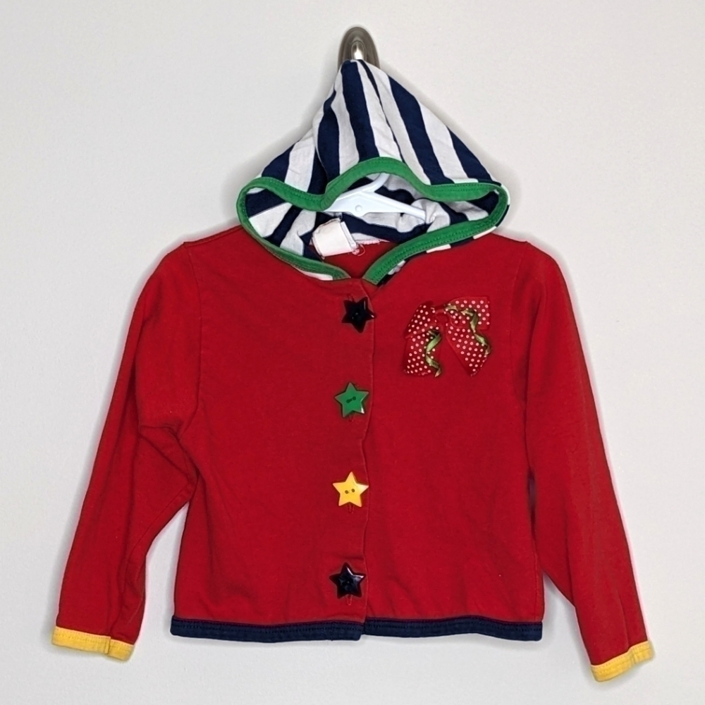 Vintage Buster Brown Color Block Sweater Cardigan Hoodie 3T